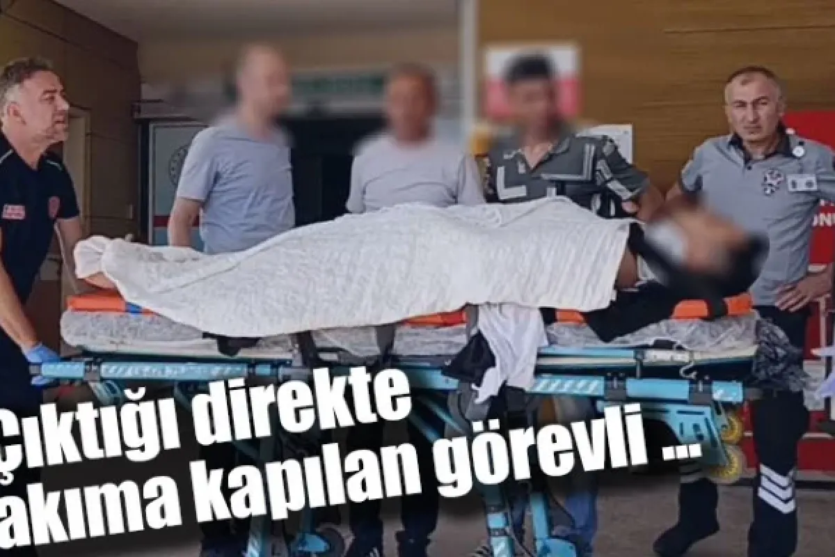Çıktığı direkte akıma kapılan görevli ...