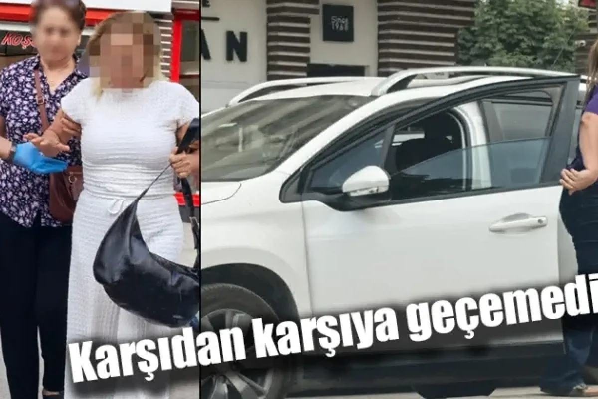 Karşıdan karşıya geçemedi!