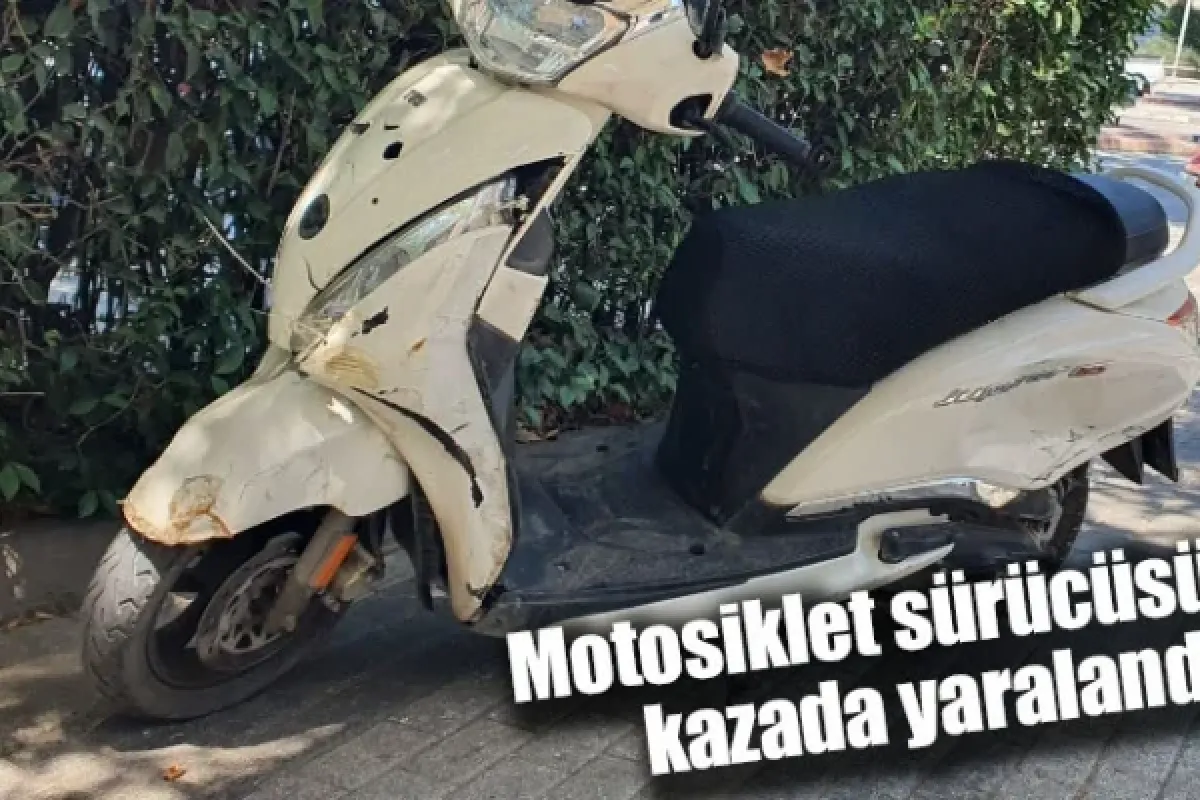 Motosiklet sürücüsü kazada yaralandı