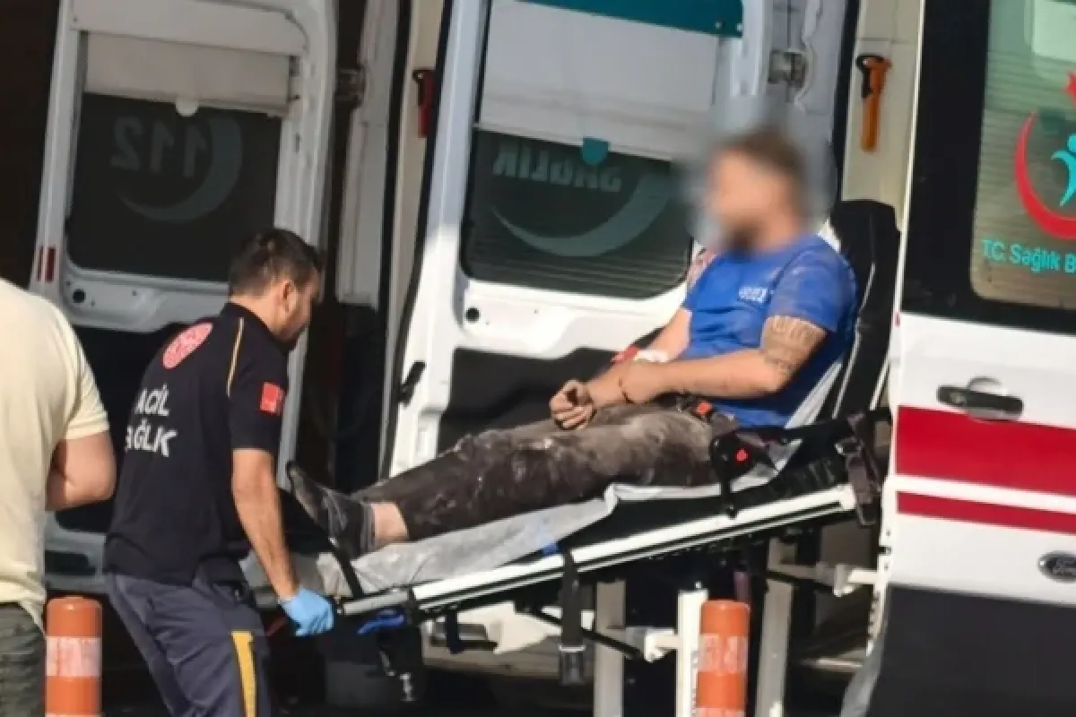 Yüksekten düşen işçi yaralandı
