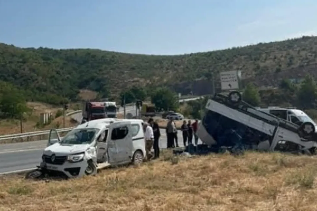 İnegöl'de korkutan kaza! Yaralılar var...