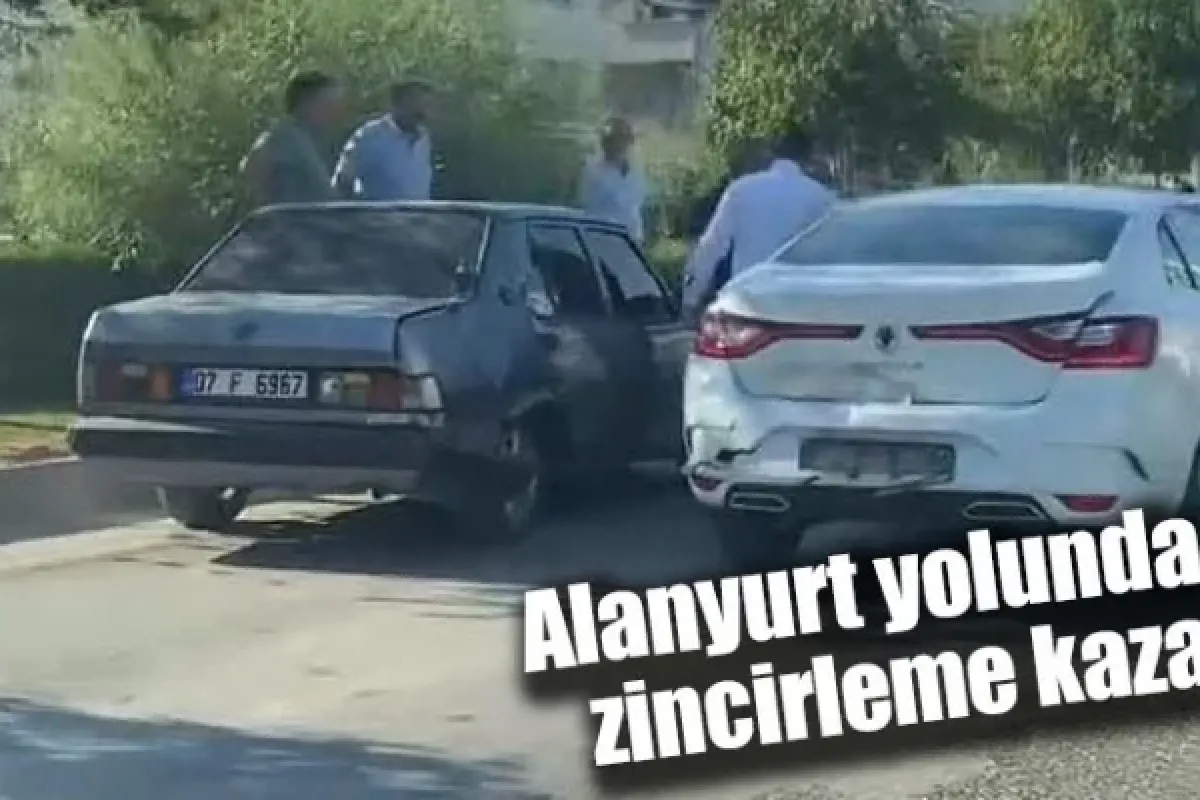 Alanyurt yolunda zincirleme kaza