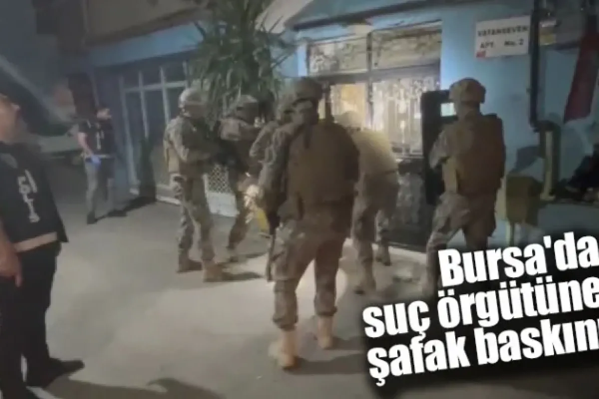Bursa'da suç örgütüne şafak baskını