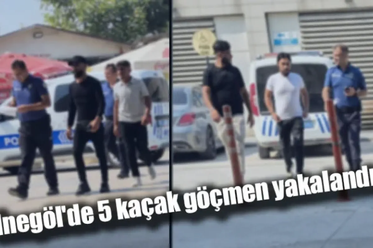 İnegöl'de 5 kaçak göçmen yakalandı