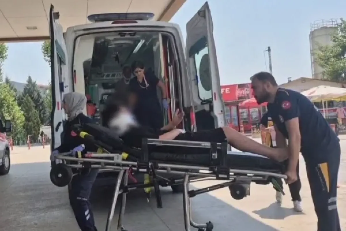 Şarampole yuvarlanan araçta can pazarı!