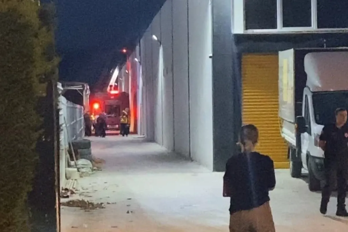 Sandalye fabrikasında korkutan yangın