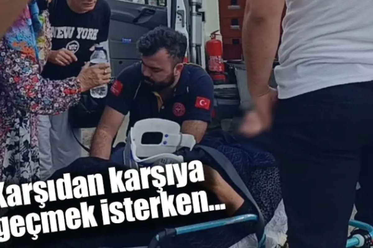 Karşıdan karşıya geçmek isterken ...
