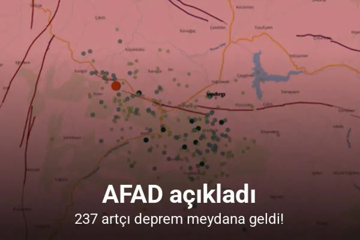 237 artçı deprem meydana geldi!