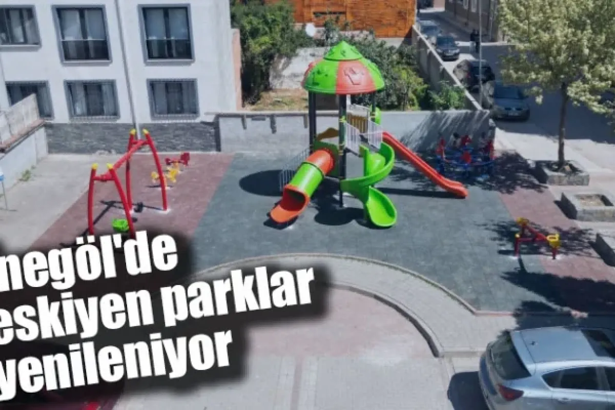 İnegöl'de eskiyen parklar yenileniyor