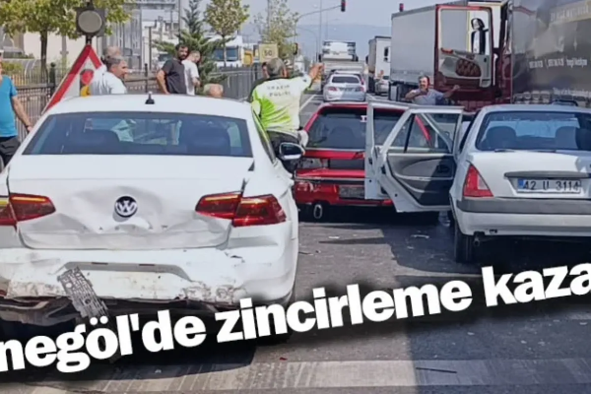 İnegöl'de zincirleme kaza