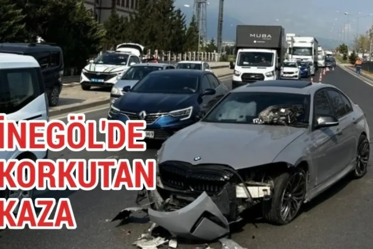 İnegöl'de korkutan kaza