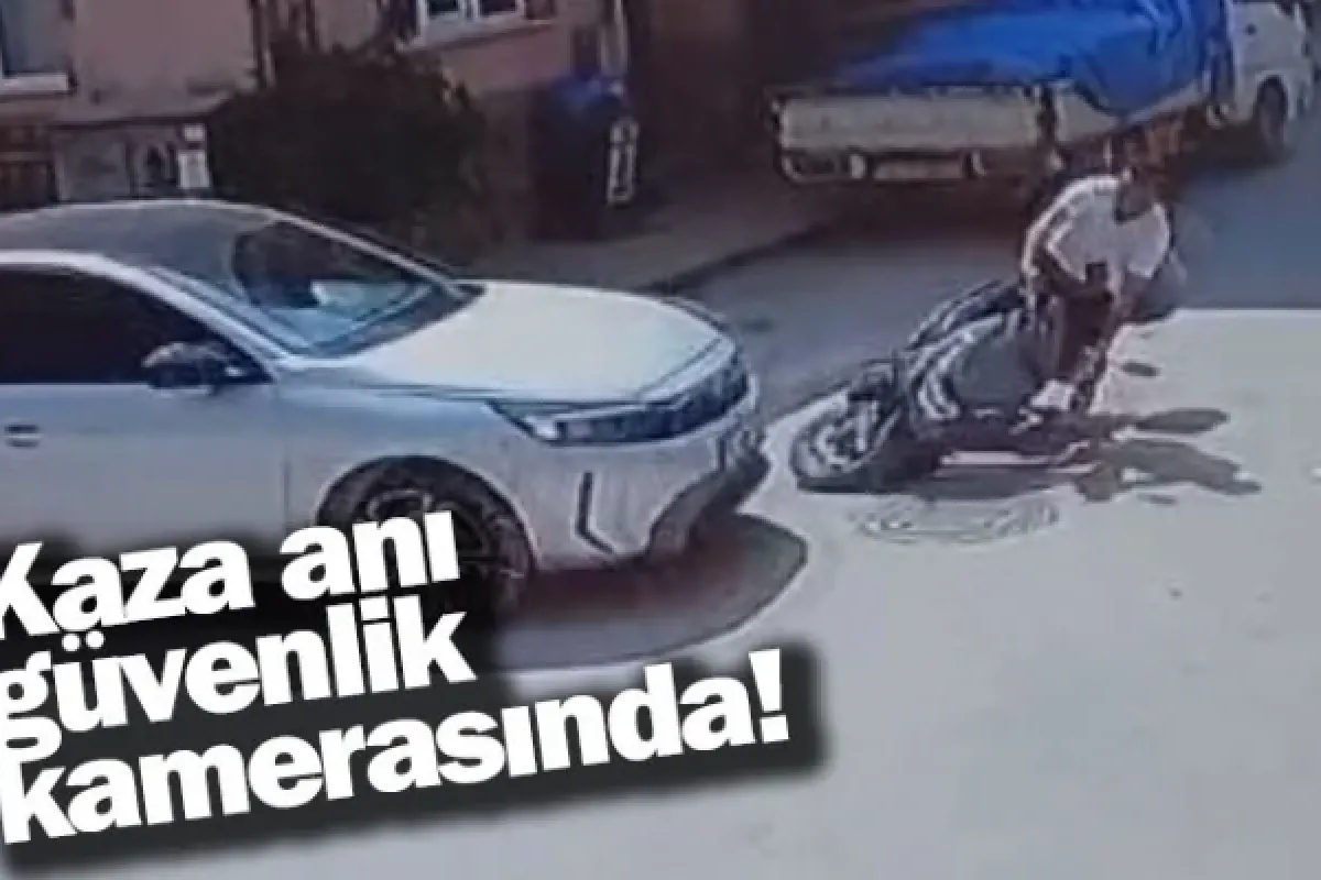 Kaza anı güvenlik kamerasında!