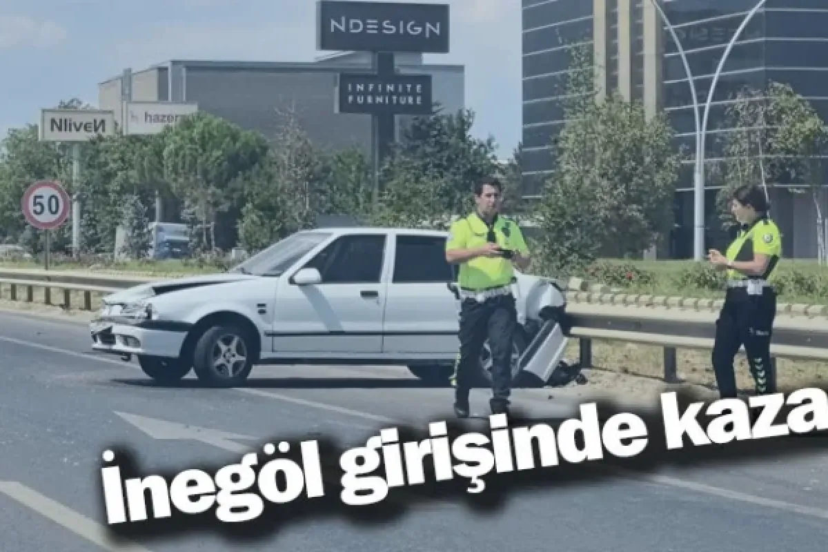 İnegöl girişinde kaza