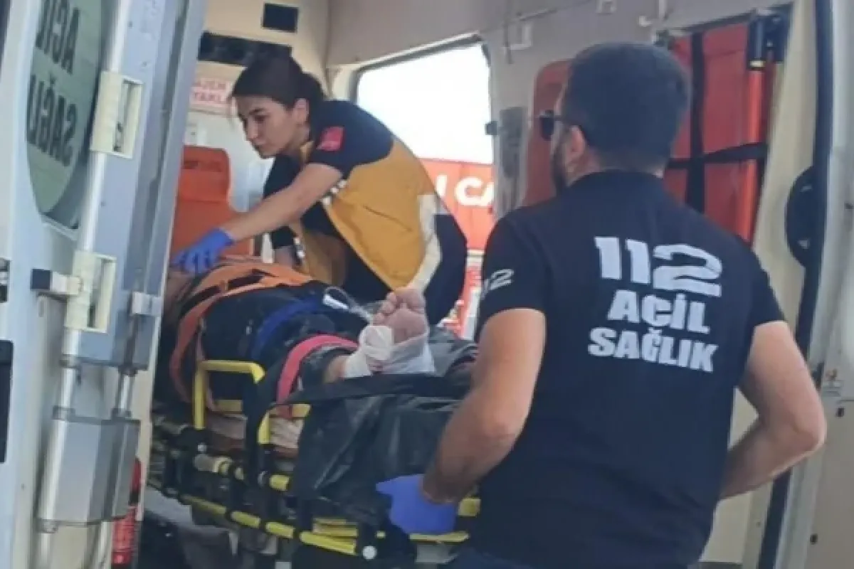 Bacağına beton düşen işçi...
