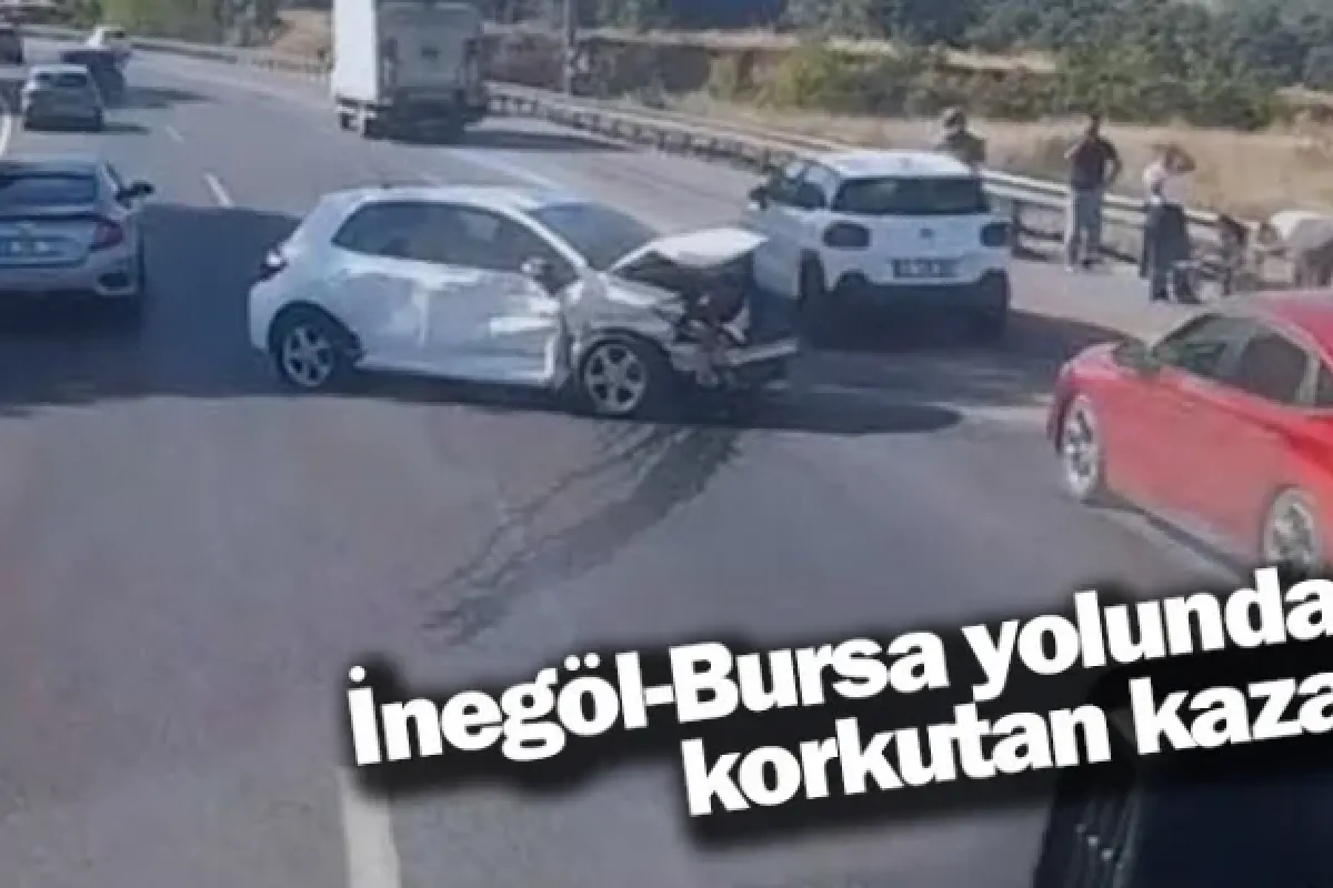 İnegöl-Bursa yolunda korkutan kaza