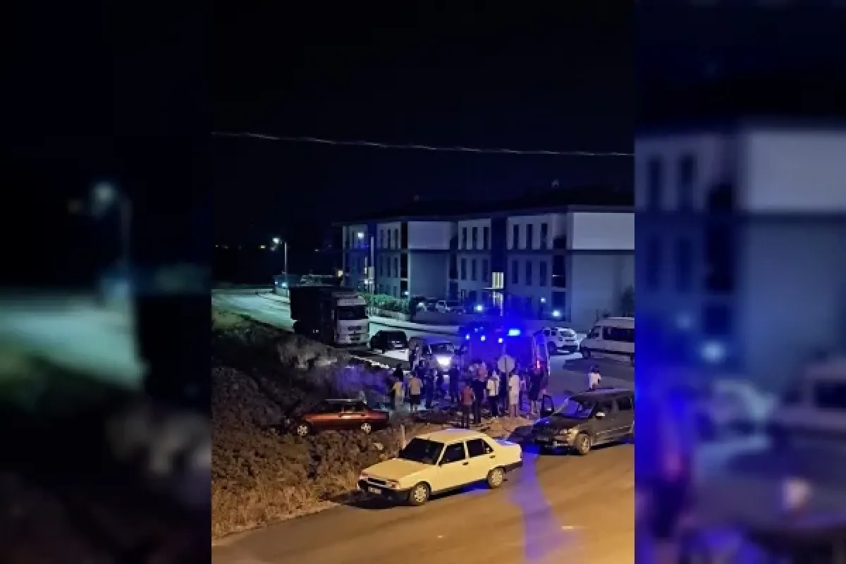Kontrolden çıkan otomobil tarlaya uçtu