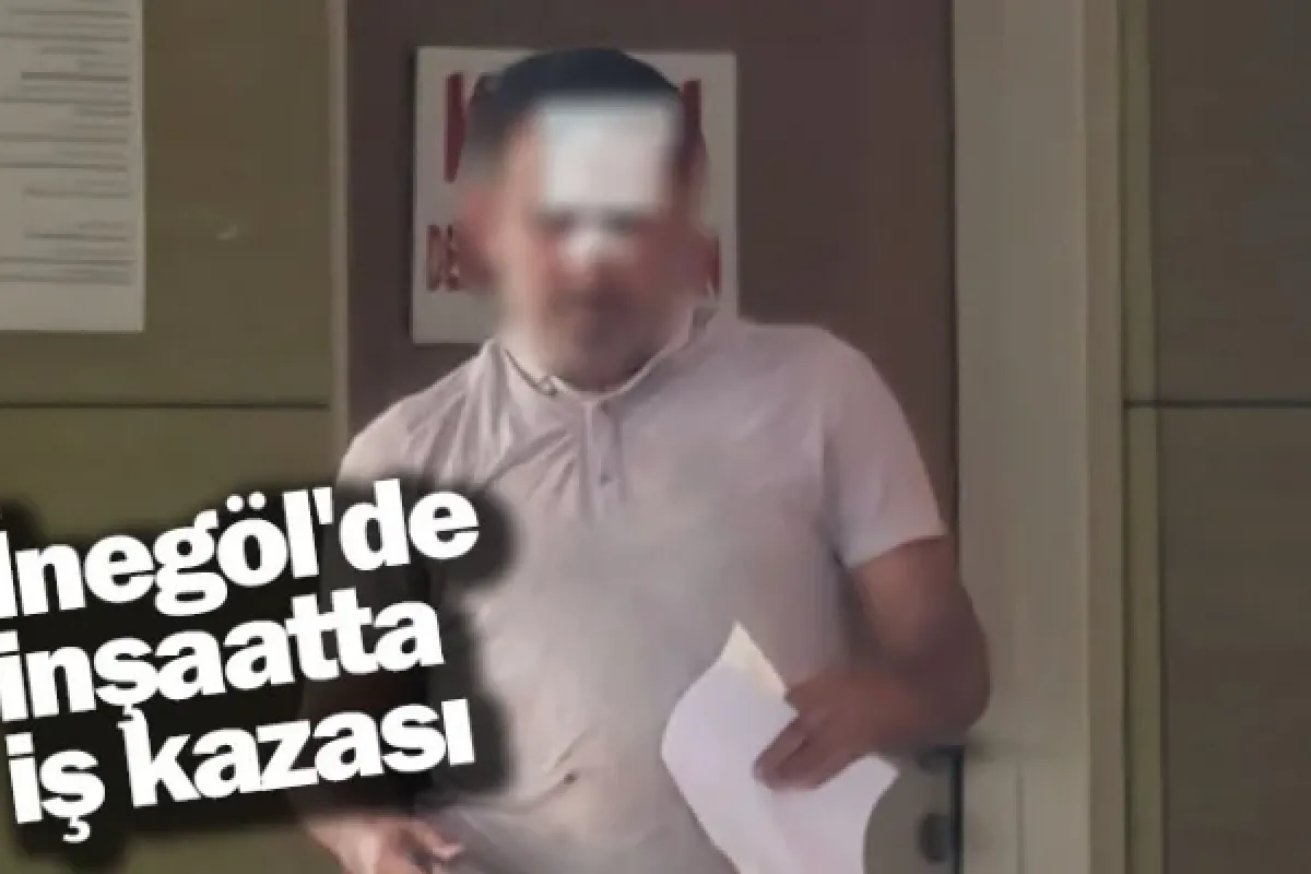 İnegöl'de inşaatta iş kazası