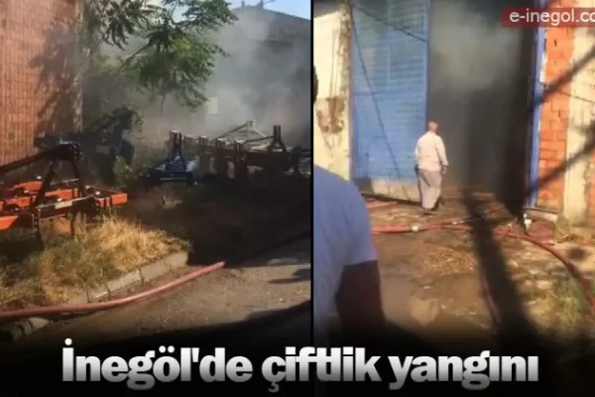 İnegöl'de çiftlik yangını