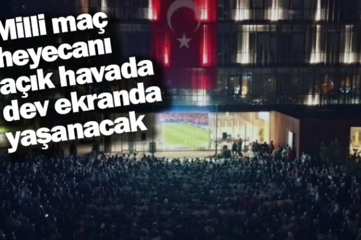 İnegöl'de dev ekranda Milli maç heyecanı