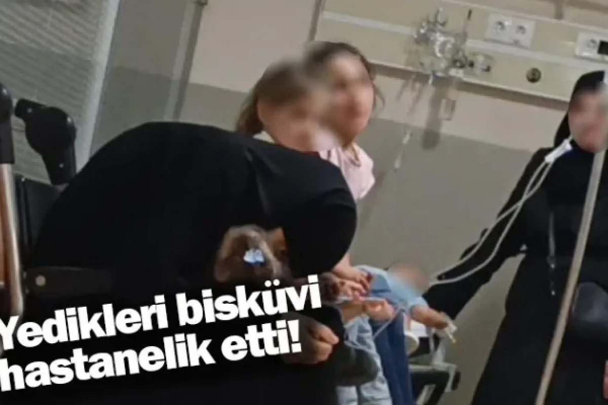 Yedikleri bisküvi hastanelik etti!