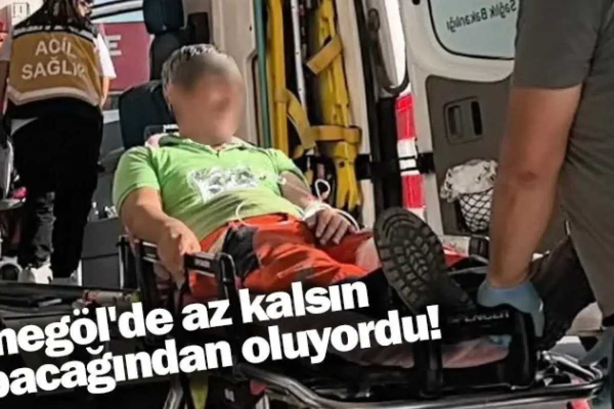 İnegöl'de az kalsın bacağından oluyordu 