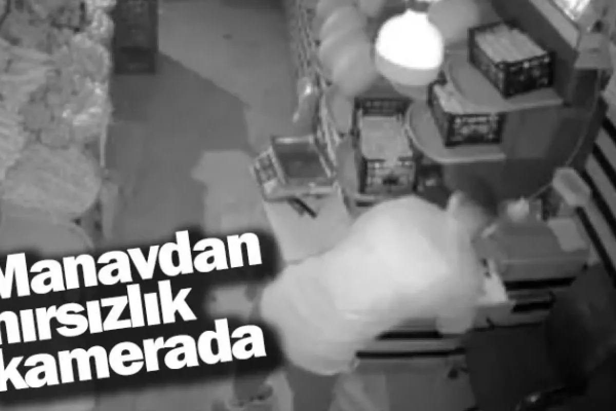 Manavdan hırsızlık kamerada