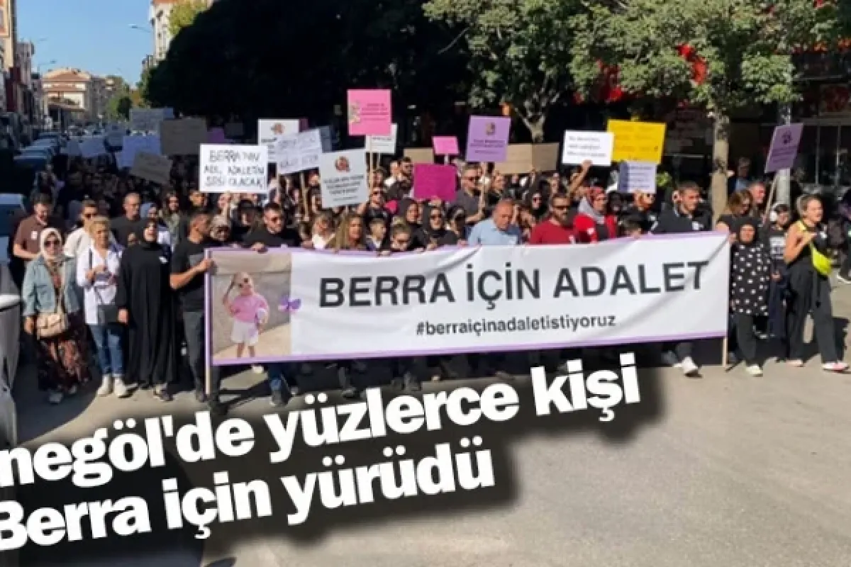 İnegöl'de yüzlerce kişi Berra için yürüdü