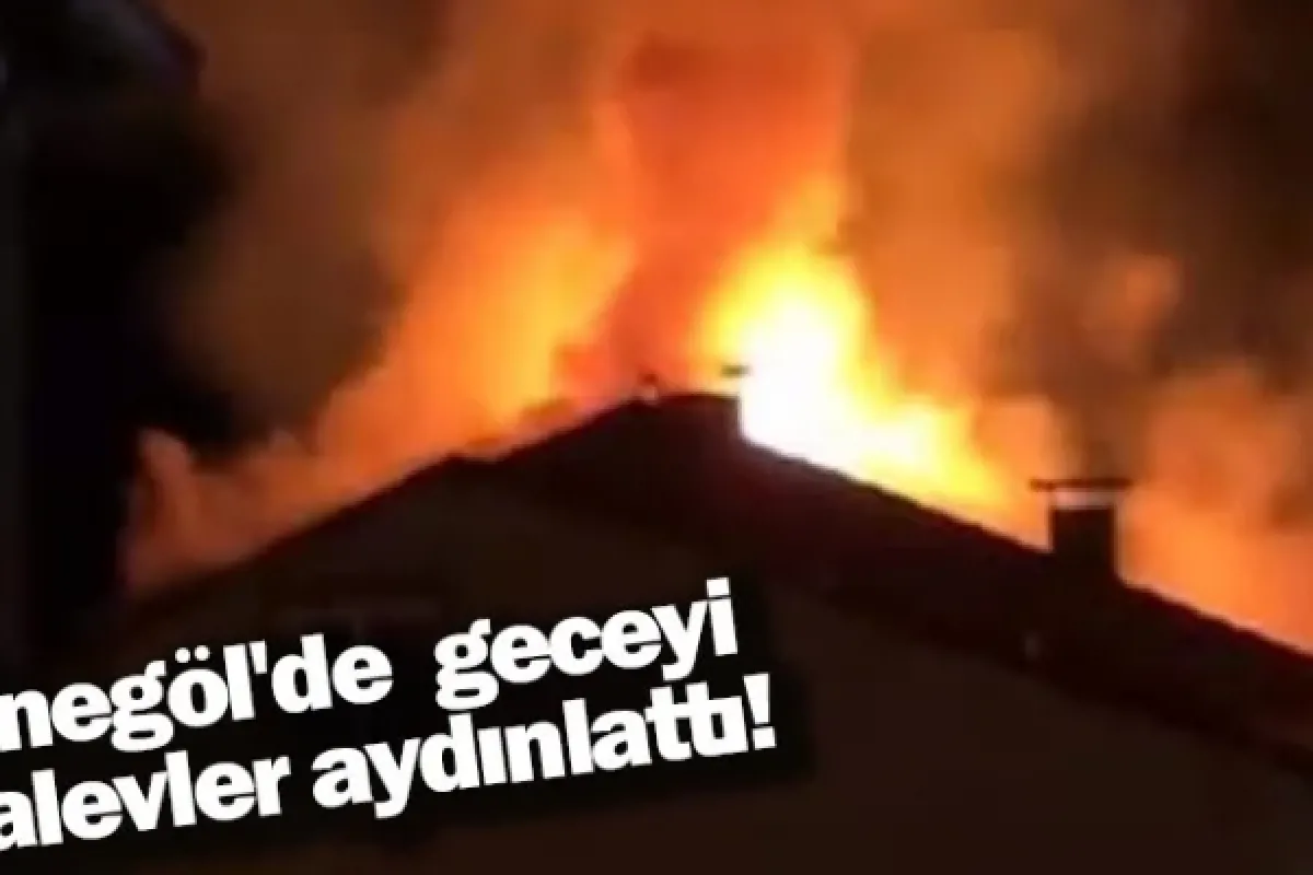 İnegöl'de  geceyi alevler aydınlattı!