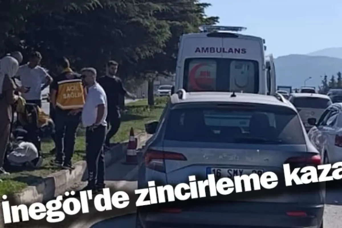 İnegöl'de zincirleme kaza