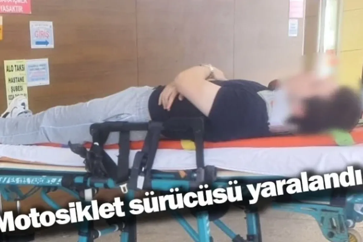 Motosiklet sürücüsü yaralandı 