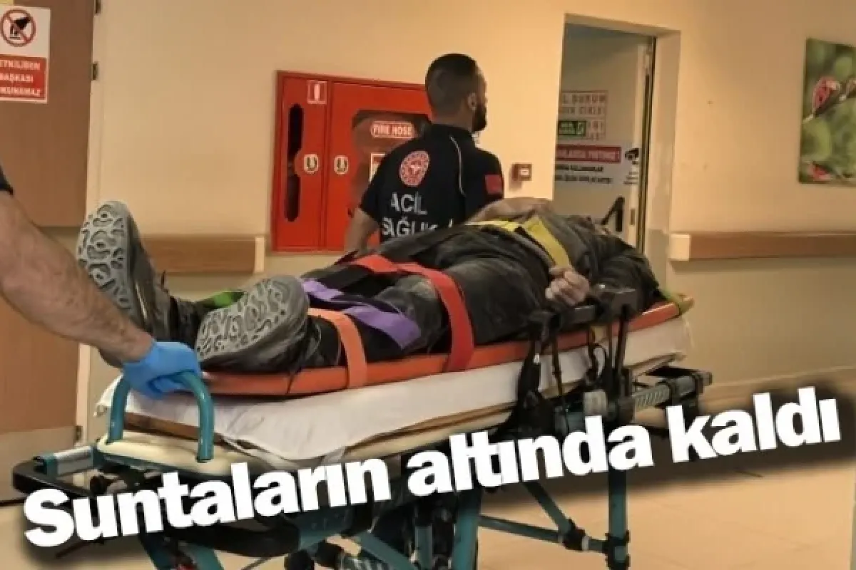 Suntaların altında kaldı 