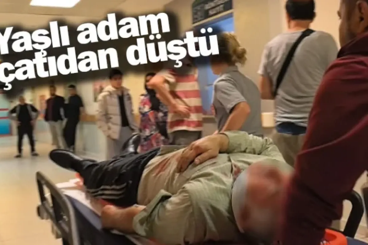 Yaşlı adam çatıdan düştü