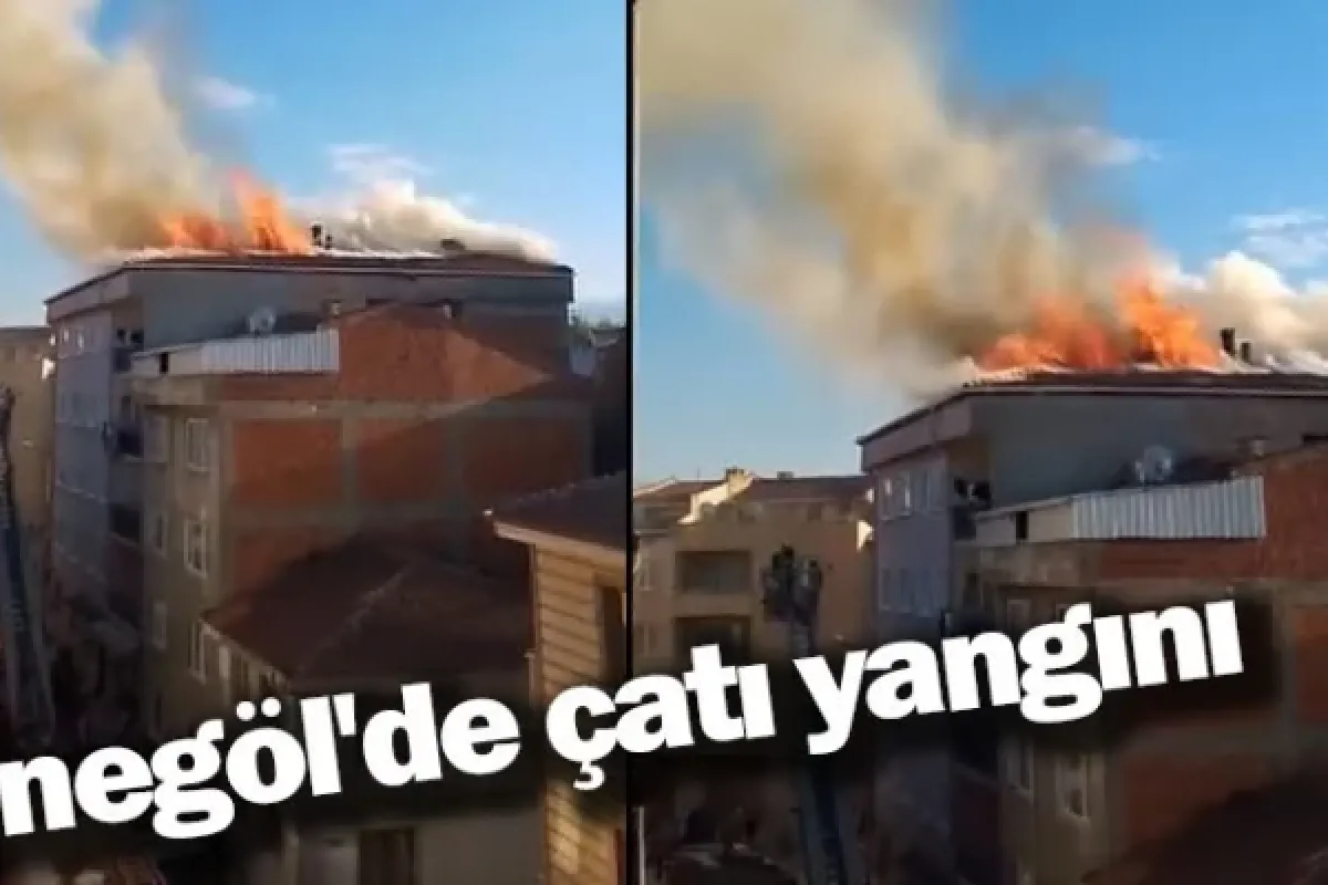 İnegöl'de çatı yangını