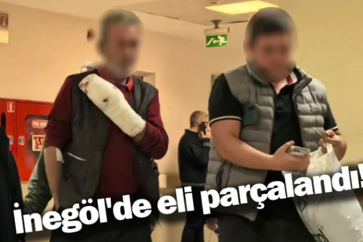 İnegöl'de eli parçalandı!