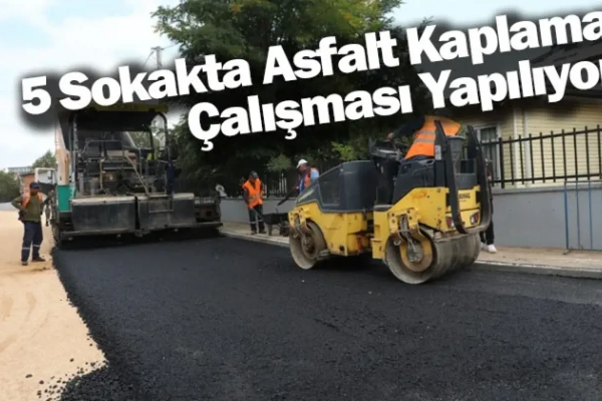 5 Sokakta Asfalt Kaplama Çalışması Yapılıyor