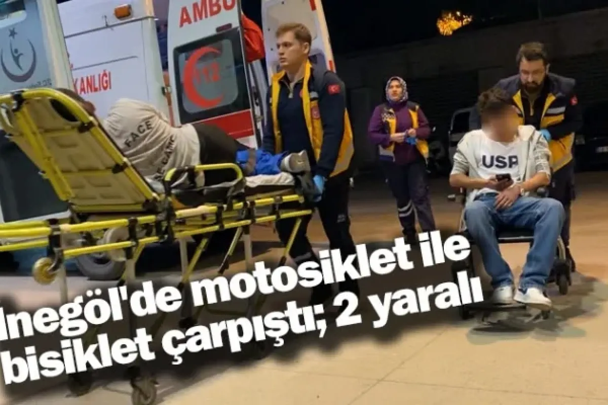 İnegöl'de motosiklet ile bisiklet çarpıştı; 2 yaralı