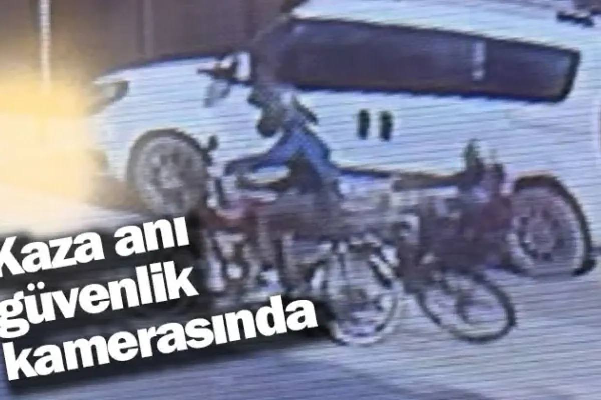 Kaza anı güvenlik kamerasında