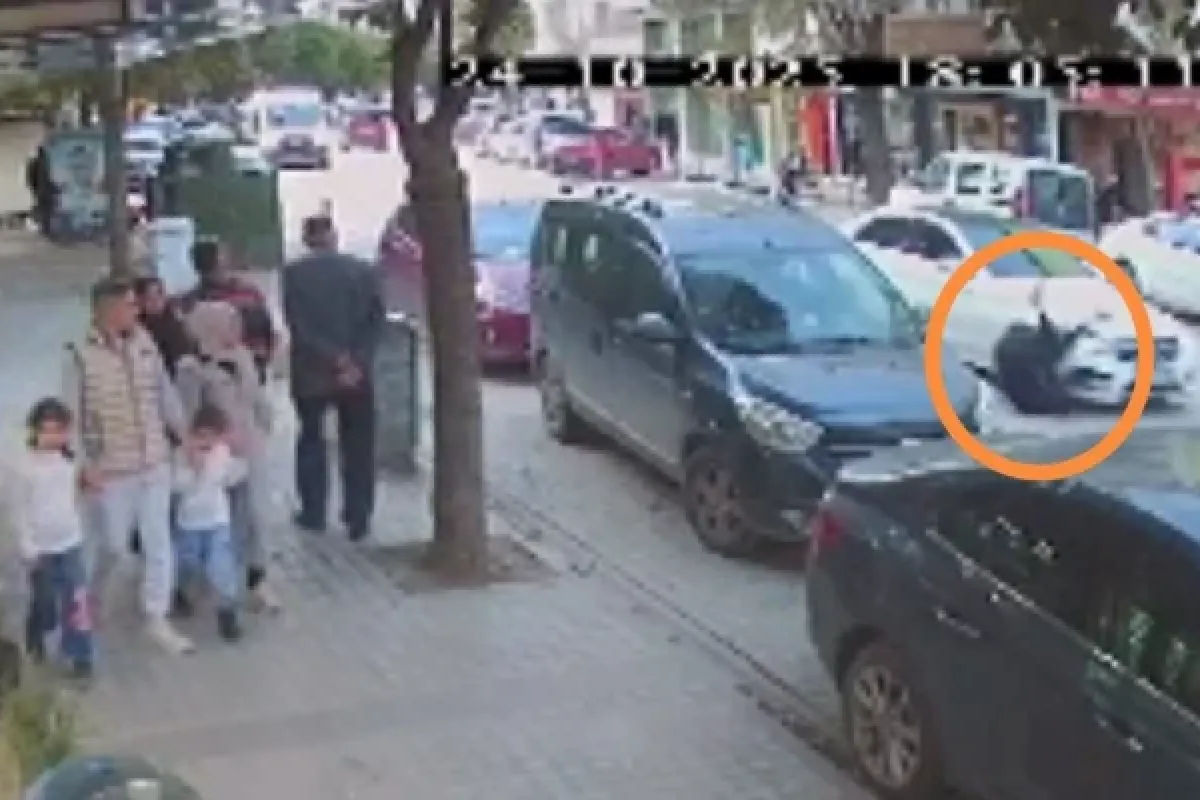 Kaza anı güvenlik kamerasında