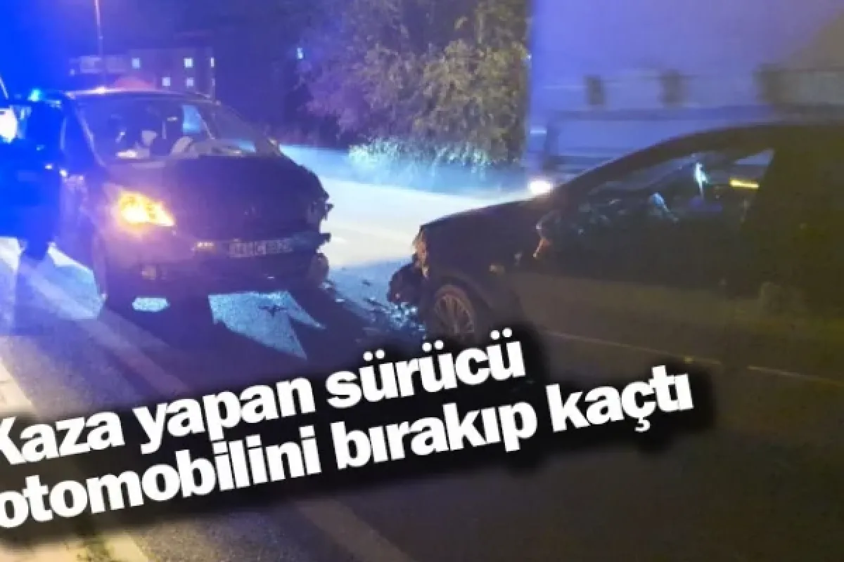 Kaza yapan sürücü otomobilini bırakıp kaçtı