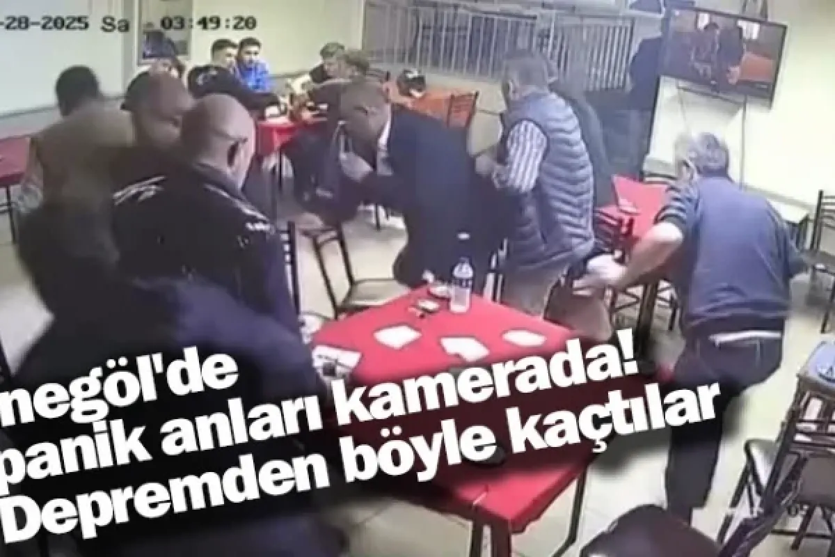 İnegöl'de panik anları kamerada! Depremden böyle kaçtılar