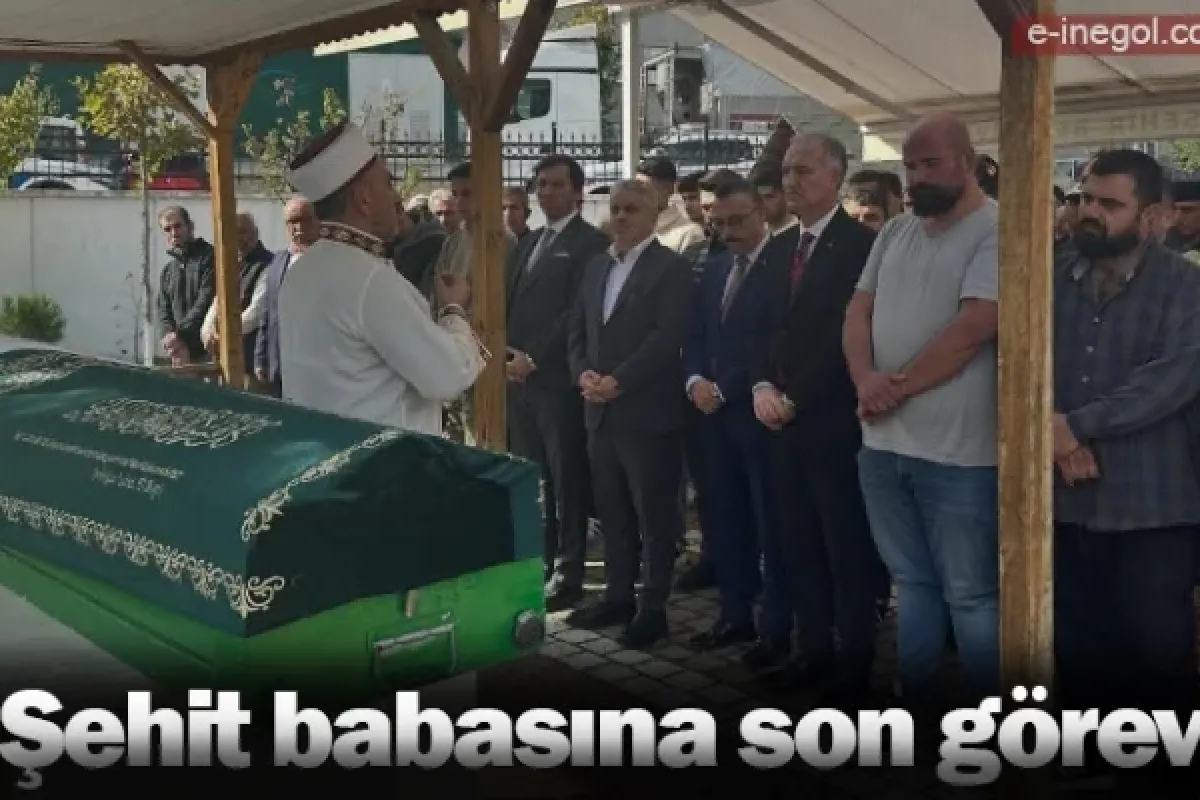 Şehit babasına son görev