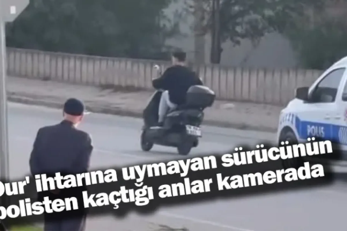 "Dur" ihtarına uymayan sürücünün polisten kaçtığı anlar kamerada