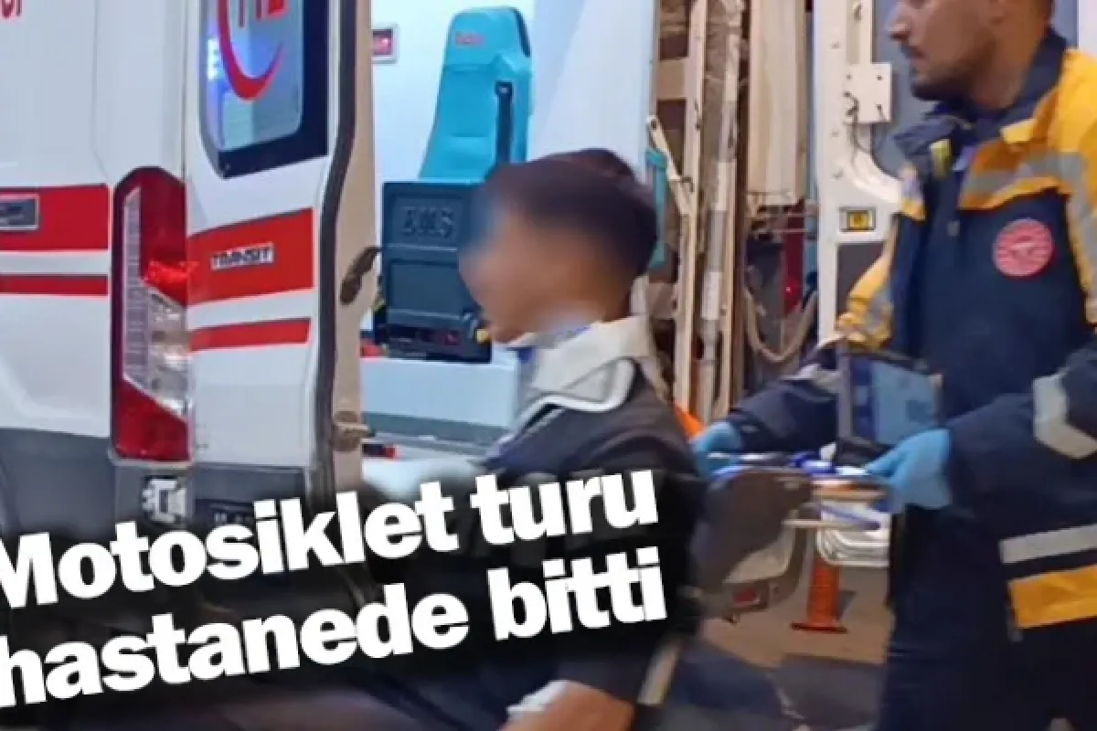 Motosiklet turu hastanede bitti