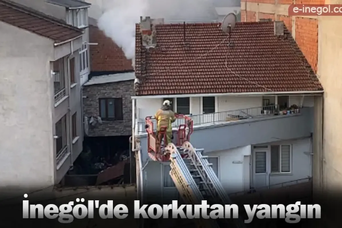 İnegöl'de korkutan yangın