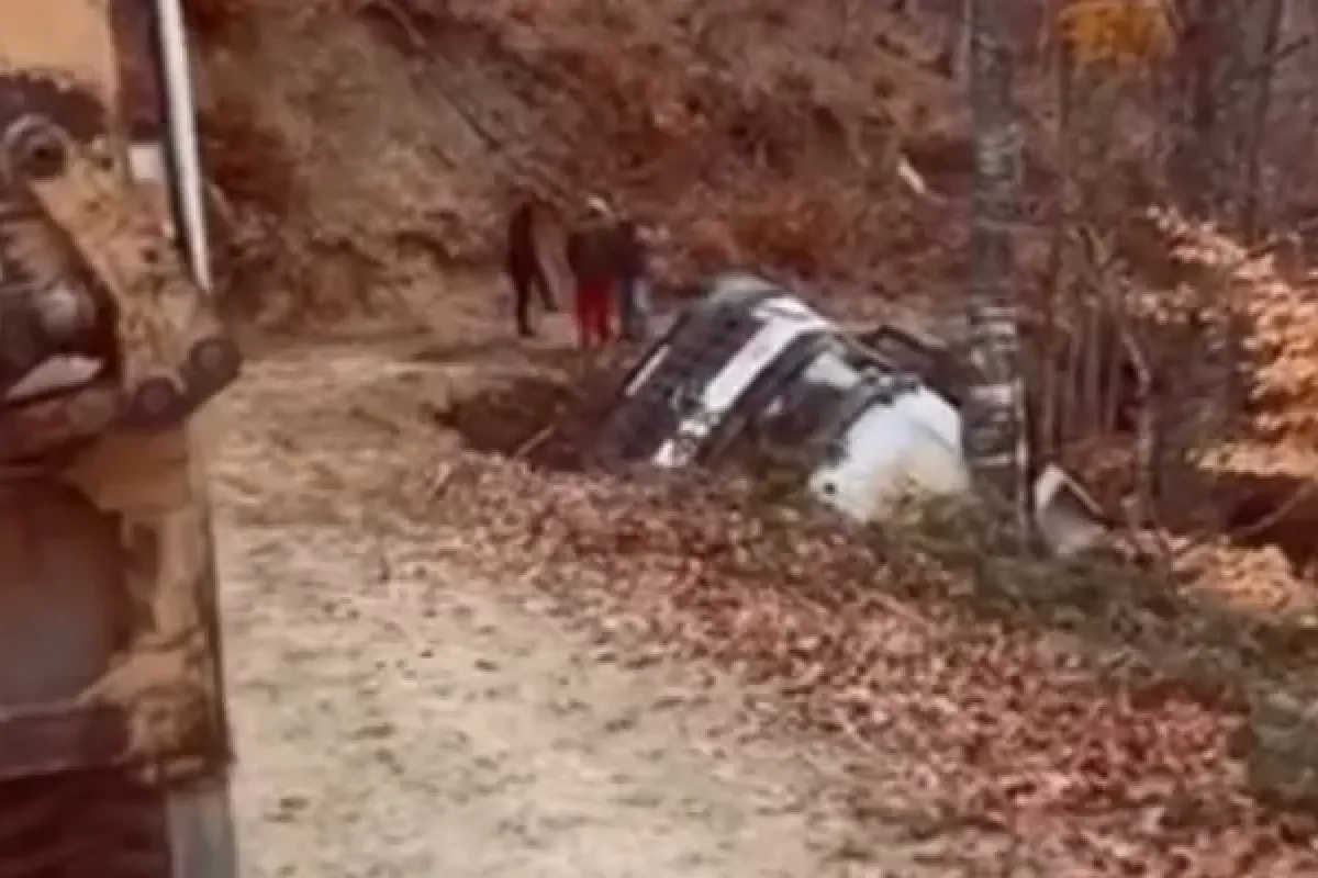 Şarampole yuvarlandı!