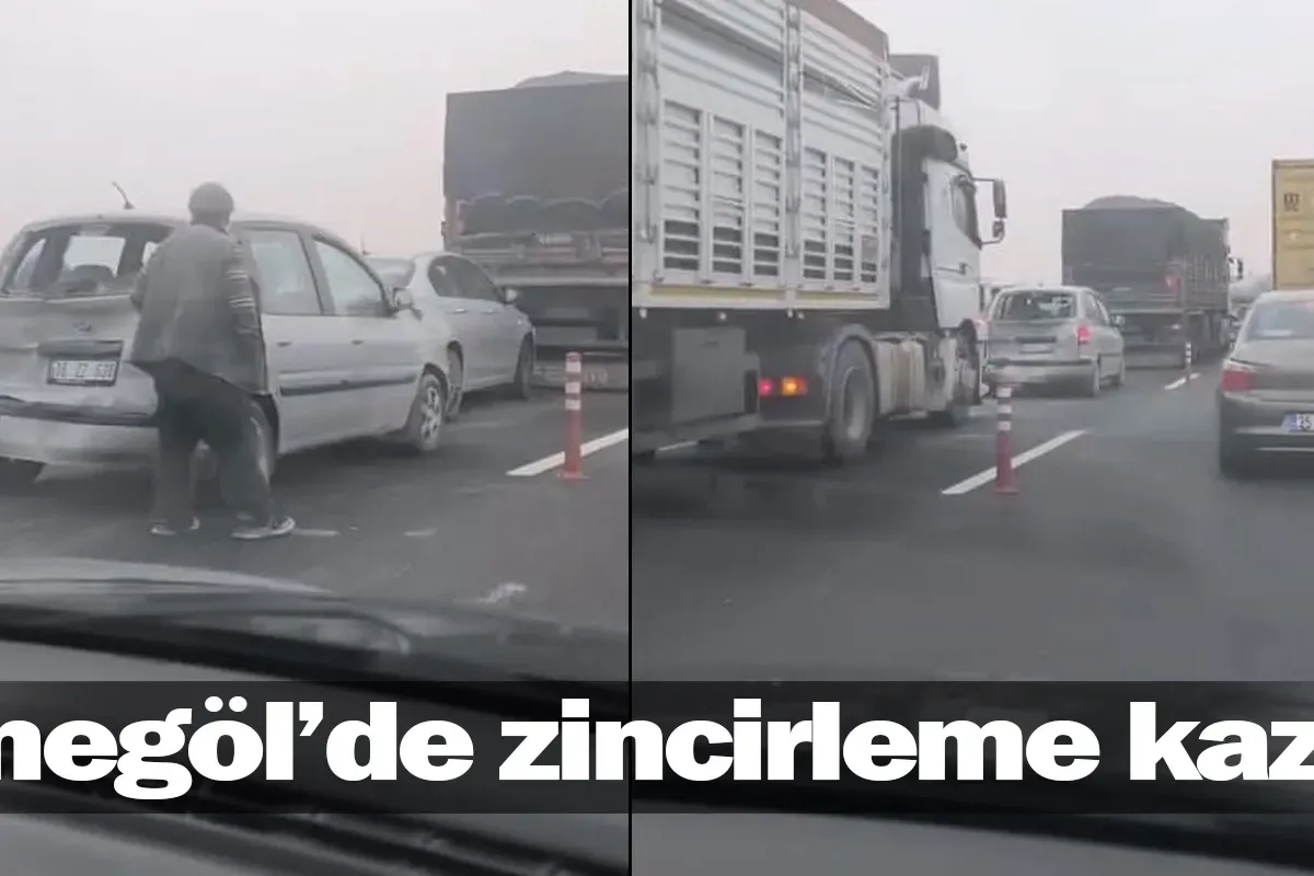 İnegöl'de zincirleme kaza