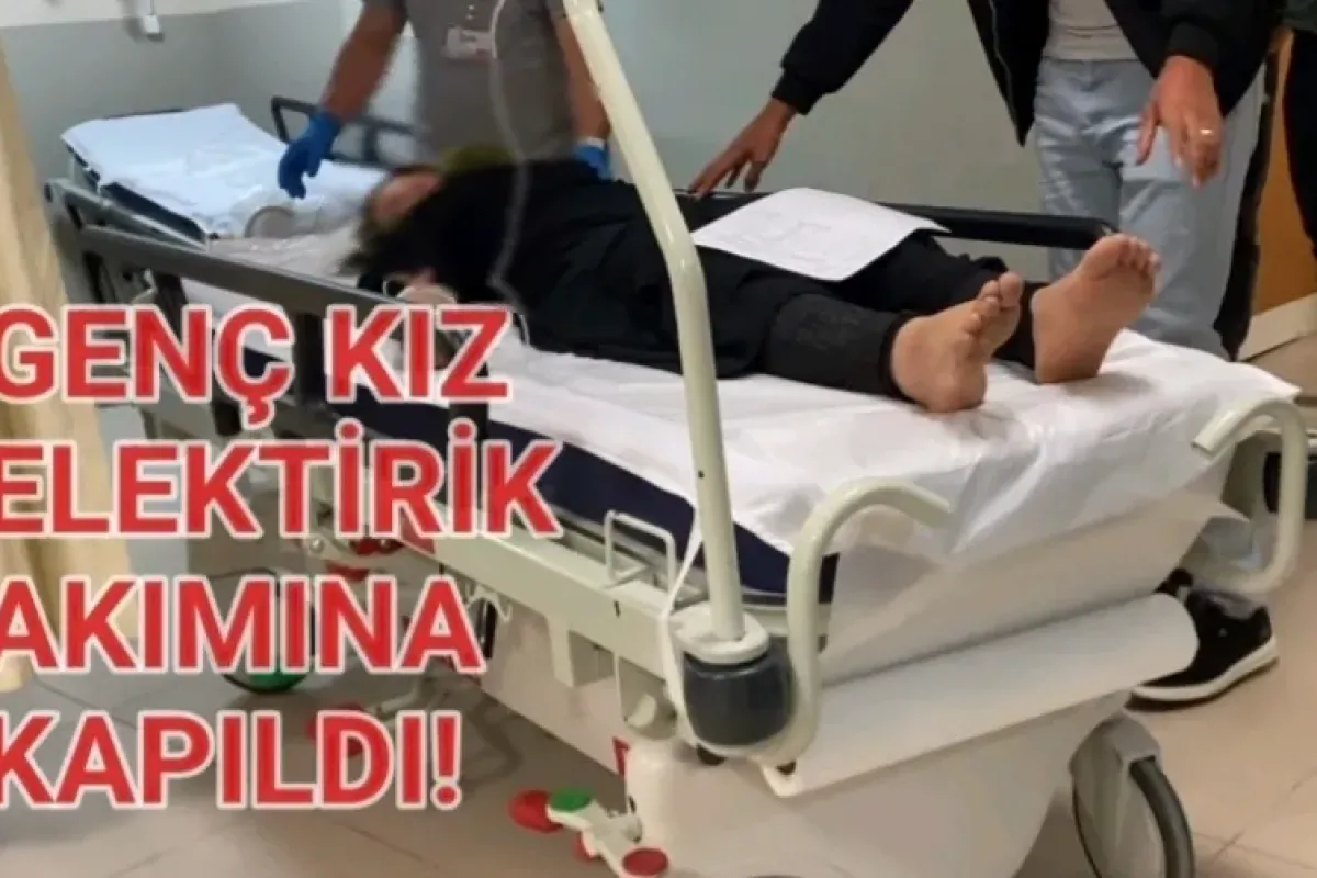 Genç kız elektirik akımına kapıldı!