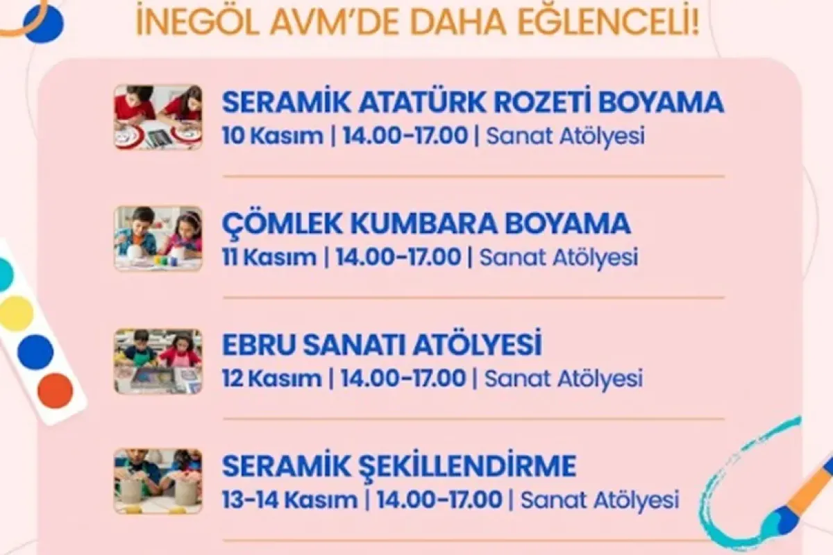 İnegöl AVM'de Kasım ayı dolu dolu geçiyor