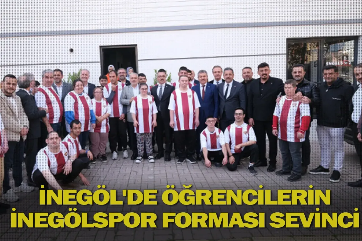 İnegöl'de öğrencilerin İnegölspor forması sevinci