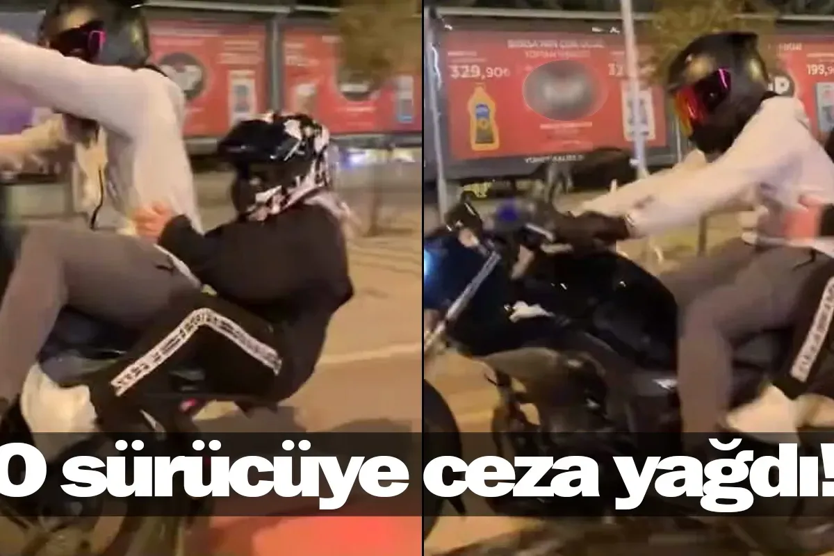 O sürücüye ceza yağdı!